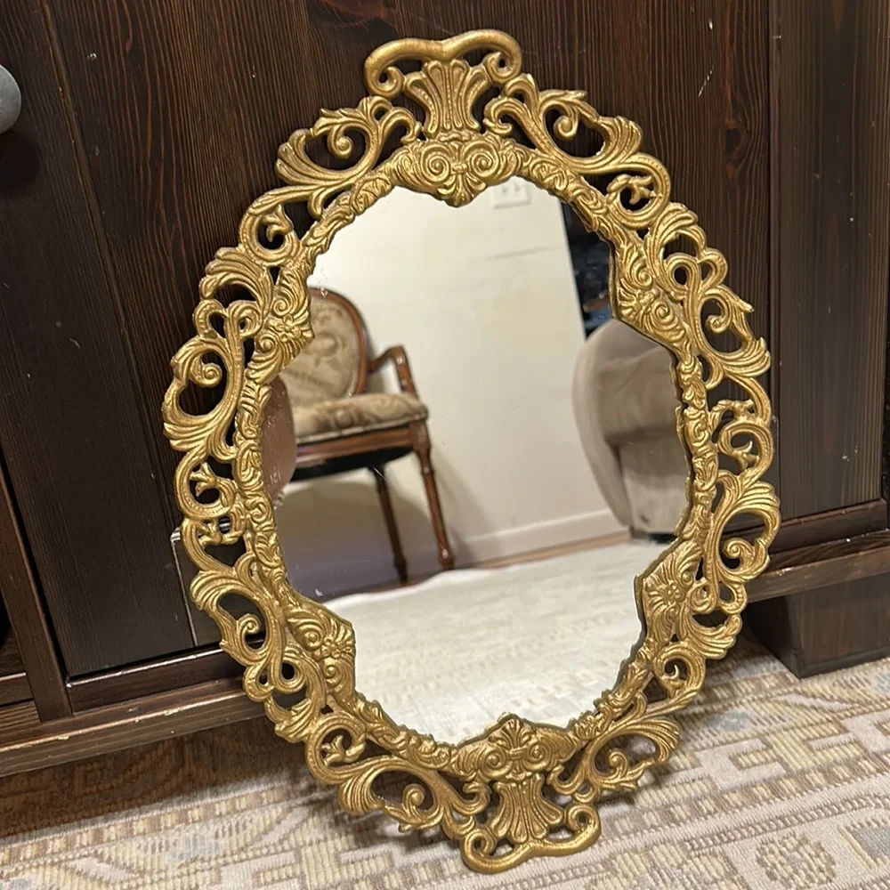 NICE VINTAGE JM 60 CAST IRON ART ORNAT METAL PICTURES FRAME HEAVY WALL M…